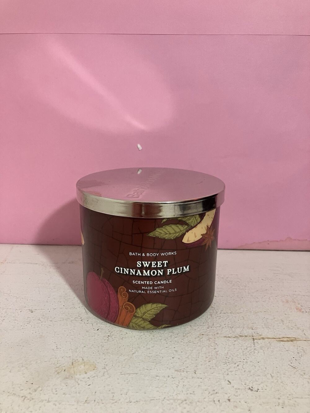 Bath and Body Works 14.5 oz Candle 3 Wicks “Sweet Cinnamon Plum” New